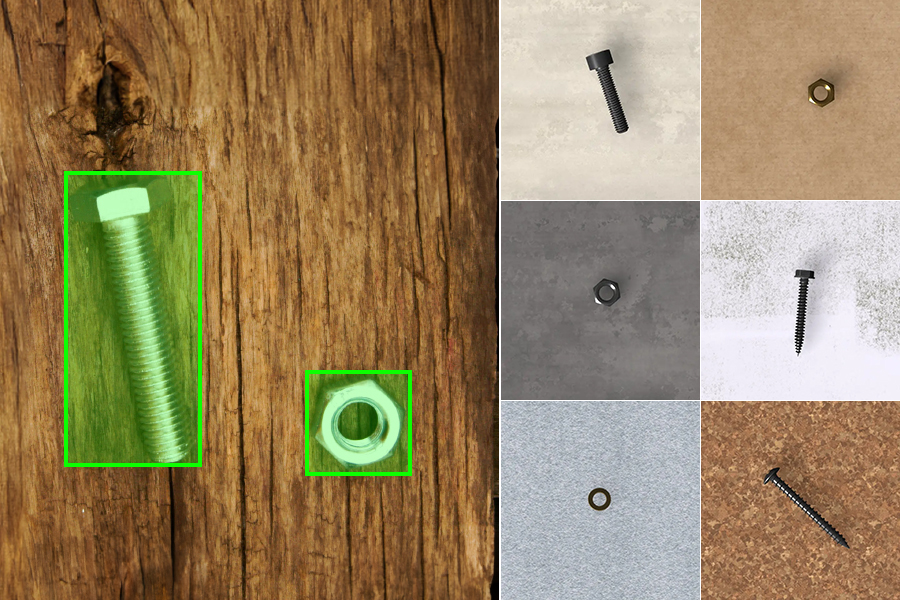 Screws, Nuts, Bolts and Washers dataset images