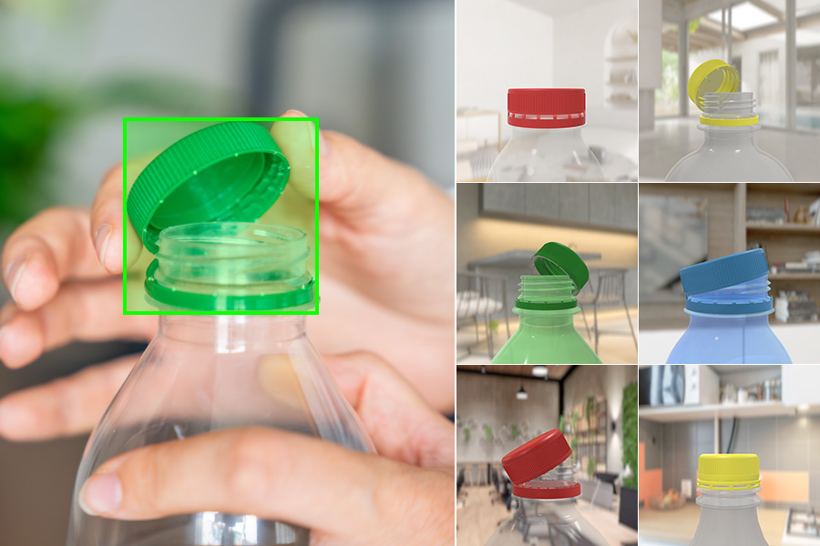 Plastic Bottle Caps dataset images