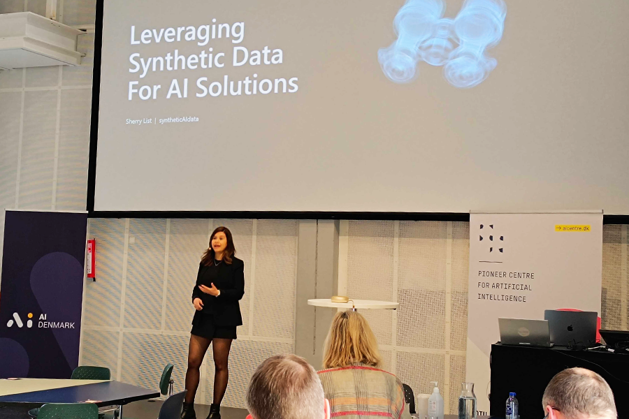 Sherry List presenting to a group of people